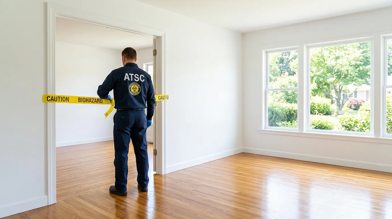 Certified biohazard cleanup crew performing Decomposition Cleanup in Norristown